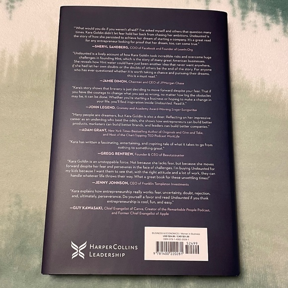 Undaunted: Overcoming Doubts + Doubters by Kara Goldin (Hardcover) - Picture 2 of 3